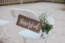 Reserved Sign & Florals Wedding