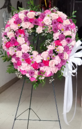 Rest Peacefully  Funeral Heart Wreath