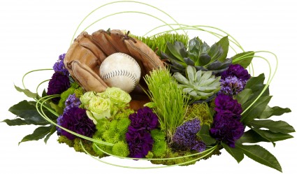 Resting Baseball Funeral Flowers