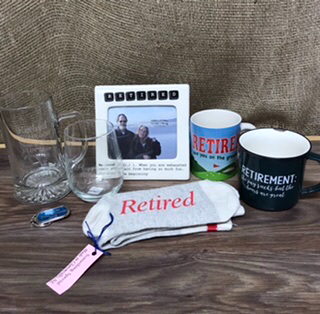 Retirement gift items Items sold separately 