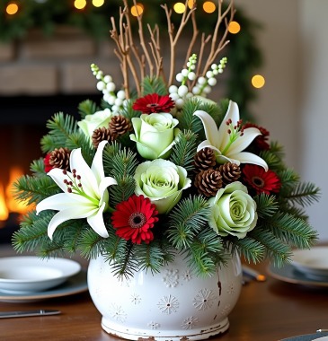 Retro Christmas Enchanted Design in Colorado Springs, CO | Enchanted Florist II