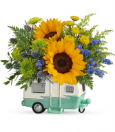 Retro Road Tripper Bouquet All-Around Floral Arrangement