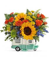 Retro Road Tripper Fresh Floral Arrangement