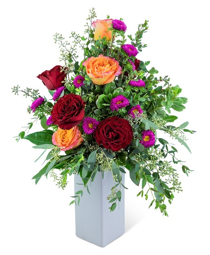 Rhubarb Rose Garden Flower Arrangement