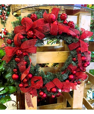 Ribbon Wreath Holiday Decor