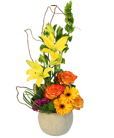 Rich & Bold Flower Arrangement in Plainfield, WI | Lily Pad Floral & Gifts