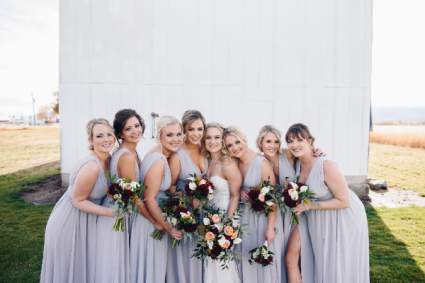 Rich Wine Bridal Bouquets