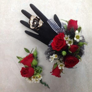 Richly Red Wrist Corsage