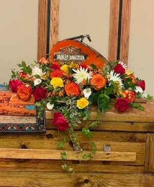 Ride with the Angels  Casket Spray