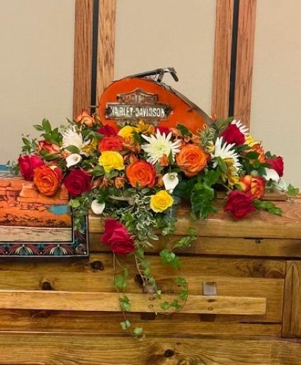 Ride with the Angels Casket Spray