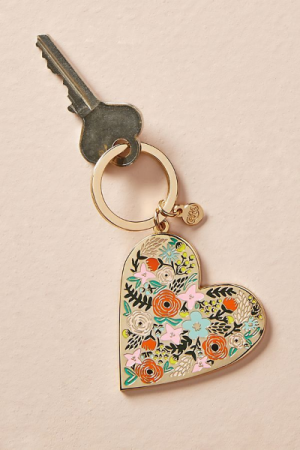 Rifle Paper Floral Heart Enamel Keychain Gifts