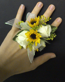 sunflower corsage prom