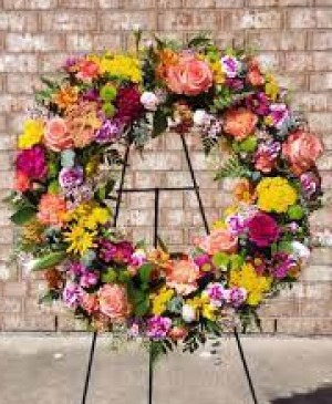 Ringed By Love Funeral Wreath  FHF-4417 