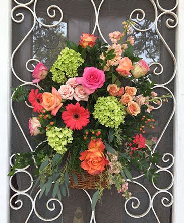 Riot of Color Hanging Arrangement in Ozone Park, NY | Heavenly Florist