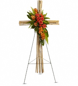 River Crane Cross Funeral Design
