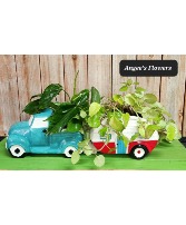 Road Trip! Truck and Camper Planter Set Designer's Choice Green Plant
