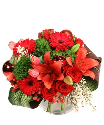 Robust Ruby Flower Arrangement in Delphi, IN | The Flower Shoppe II