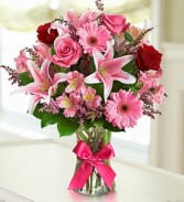 Romance and Love Vase Arrangment