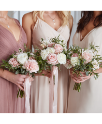 Romantic Blush Bridesmaids Bouquet 