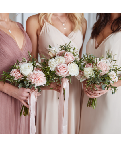 Romantic Blush Bridesmaids Bouquet 