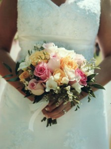 Romantic Clutch Bouquet Wedding in North Adams, MA | MOUNT WILLIAMS GREENHOUSES INC