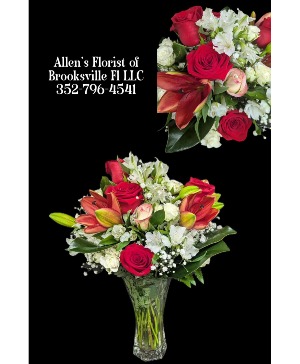 Romantic Radiance Fresh cut flowers in a vase