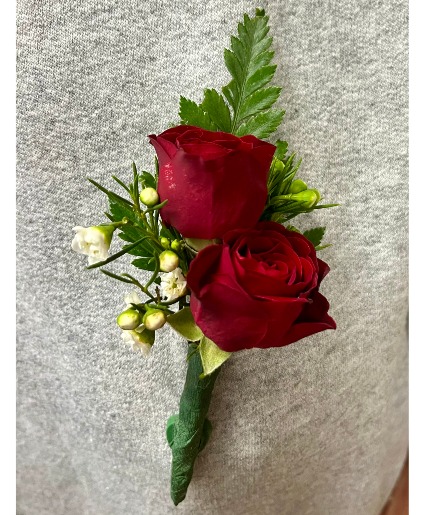Romantic Red Boutonniere