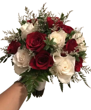 romantic red  prom handheld bouquet 