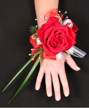 Romantic Red Rose Corsage