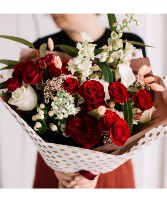 Romantic Roses Bouquet Wrapped