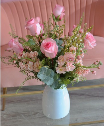 Romantic Roses Vase Arrangement  in Trenton, ON | Designs by Alexis Rose