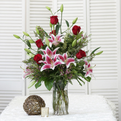 Romantic Stargazing Tall Vase Arrangement