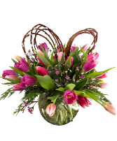Romantic Tulips Flower Arrangement