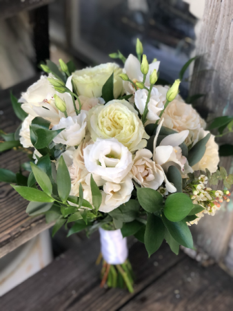 Romantic White Wedding Day Bouquet Wedding Bouquet in Key West, FL | Petals & Vines