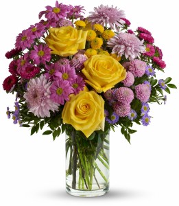 Romantic Wildflowers Vase Arrangement