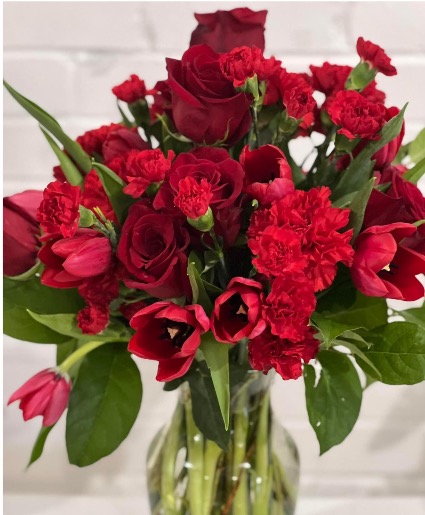 Romantically Red All Red Arrangement