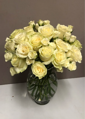 Rosa Blanc Elegant white rose arrangement