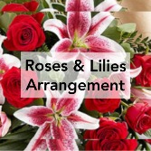 ROSE AND LILIES Vase Arrangement