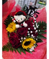 Rose and Sunflower Handheld Bouquet 