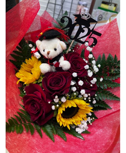 Rose and Sunflower Handheld Bouquet