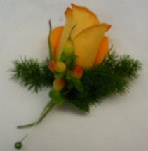 Rose & Berry Boutonniere Wedding Flowers