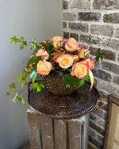 Rose Bowl Vase Arrangement