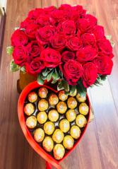 Rose box /buchones con chocolates amor/anniversaries/cumpleanos