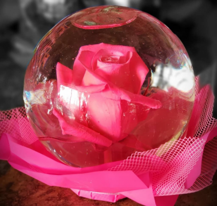 Rose Bubble Bowl Hot Pink