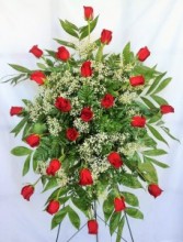 Red Rose Easel Standing Spray