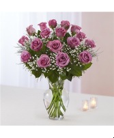 Rose Elegance 18 Premium Long Stem Lavender Roses 