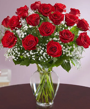 Rose Elegance Premium 18 Long Stem Red Roses Your Color Choice