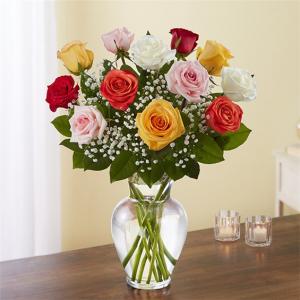 Rose Elegance™ Premium Long Stem Assorted Roses Valentine's Day