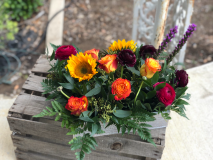 Rose Flower Box Arrangement