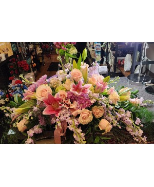 Rose Garden Casket Spray